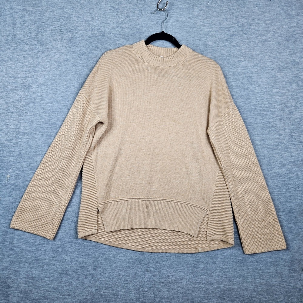 Lululemon Women's Tan Total Ellipse Sweater Cashmere Long Sleeve Size M/L
